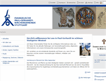 Tablet Screenshot of paul-gerhardt-stuttgart.de